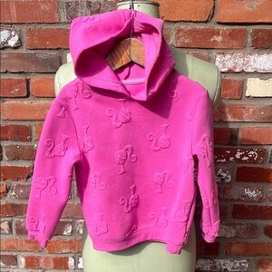 Barbie Pink Embossed Hoodie size 4T